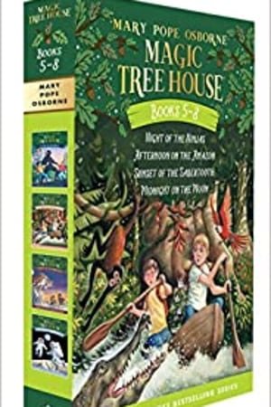 Magic Tree House Boxed Set, Books 5-8: Night of the Ninjas, Afternoon on the Amazon, Sunset of the Sabertooth, and Midnight on the Moon - book cover