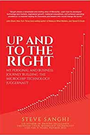 Up and to the Right: My personal and business journey building the Microchip Technology juggernaut book cover