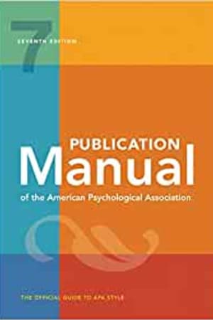 Publication Manual of the American Psychological Association: 7th Edition, Official, 2020 Copyright - book cover