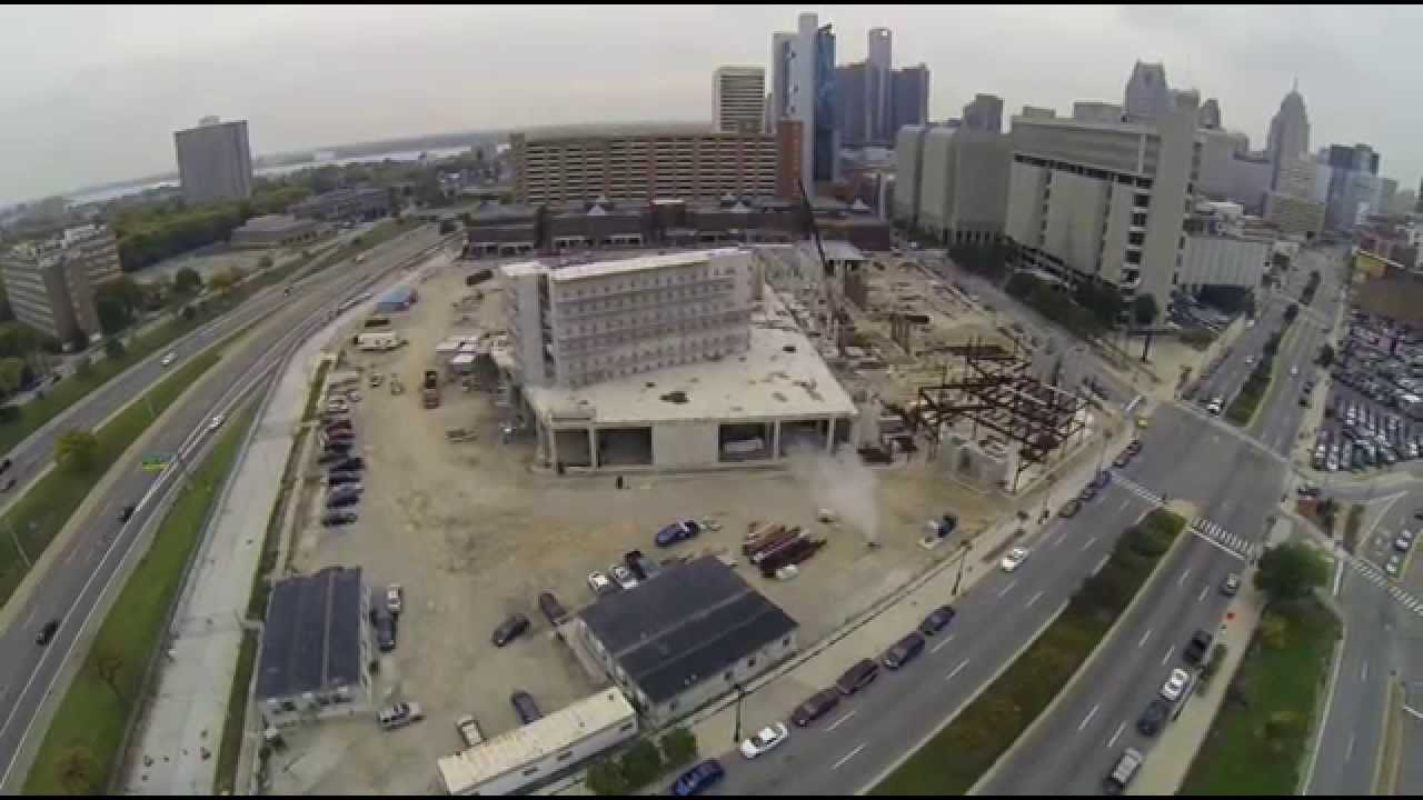 Jail site or soccer stadium? DETROIT DRONE AERIAL PHOTO