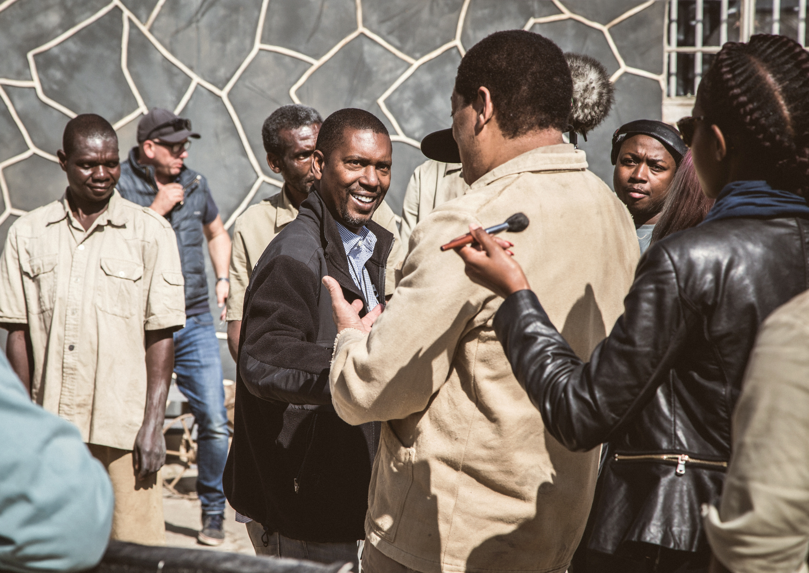 Behind the scenes still from the "Madiba" miniseries. (Photo: Marcos Cruz/BET)