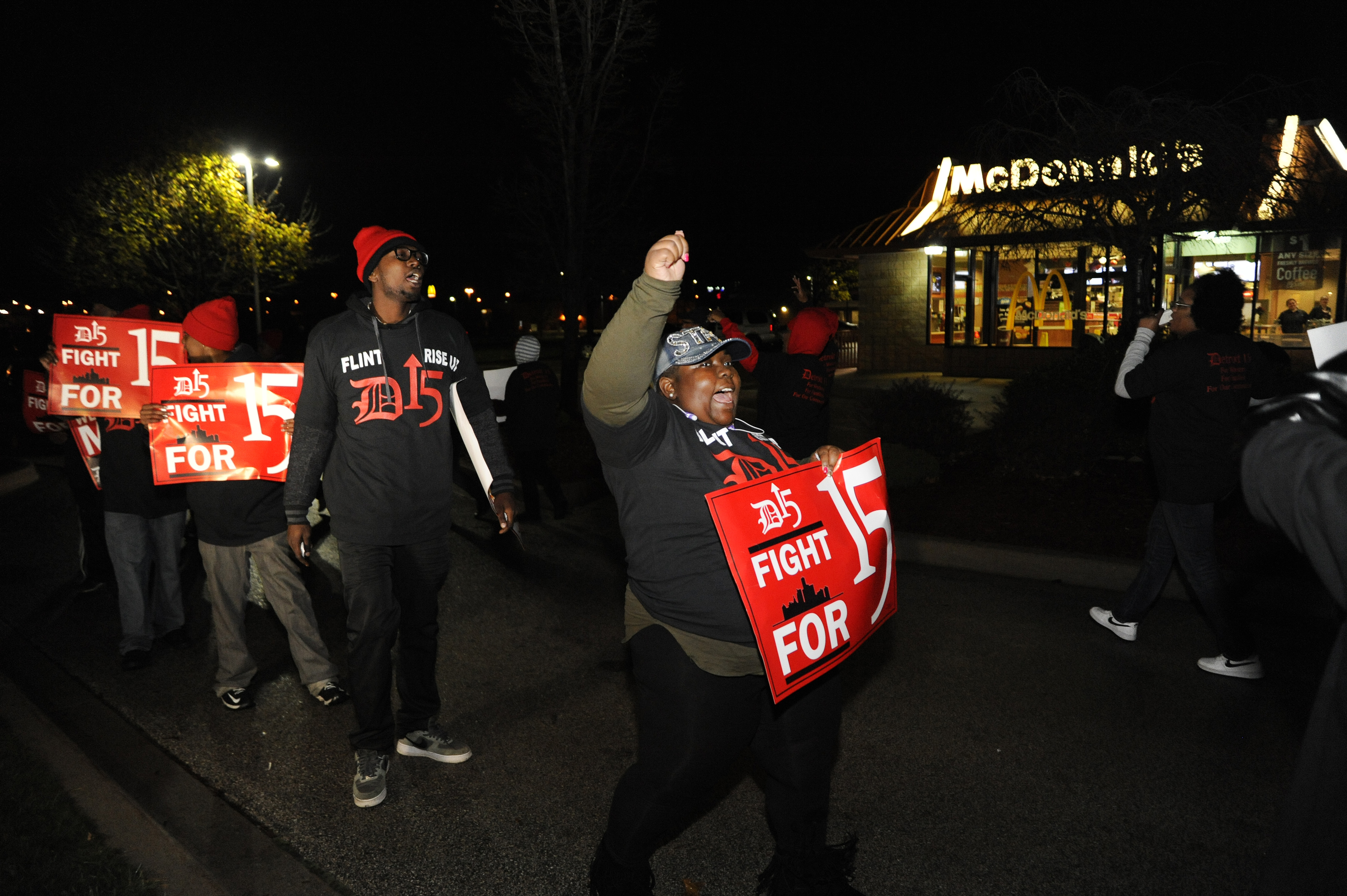 Fight For 15 at McDonalds, 1500 Bristol Rd., Flint, Mich.