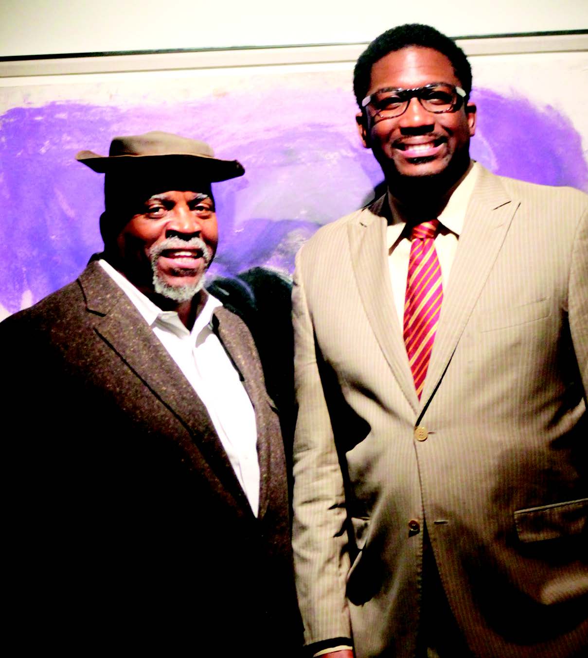 George N&rsquo;Namdi (left), owner, N&rsquo;Namdi Art Gallery, and Roderick Miller, president/CEO, Detroit Economic Growth Corp.