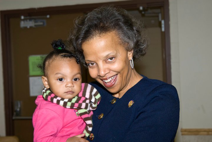 Barbara Jean with baby