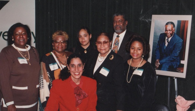 Millender family with Lani Guinier