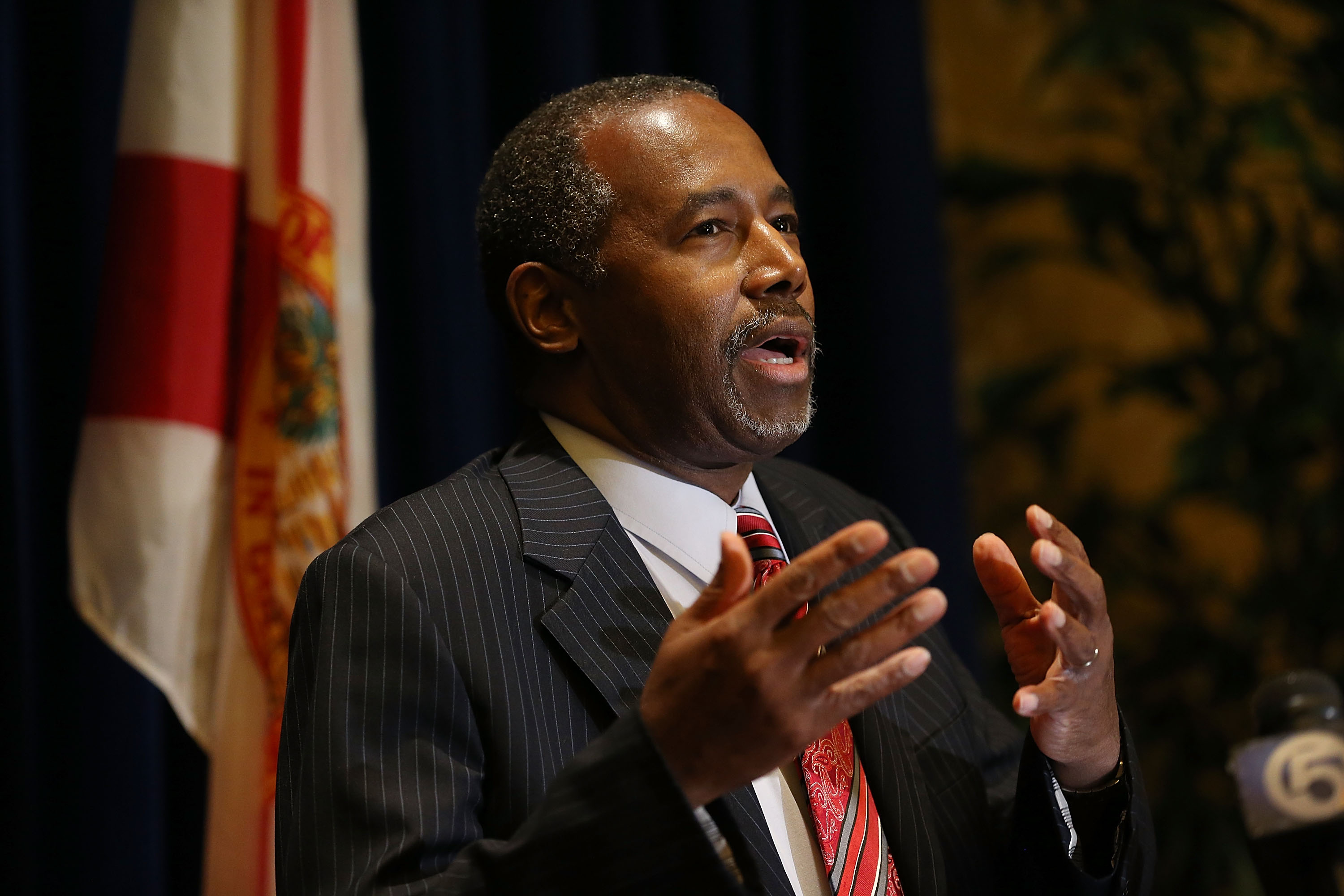 GOP Presidential Candidate Ben Carson Campaigns At Black Republican Caucus Of Southern Florida