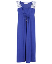 Speechless Girls' Crochet-Back Solid Maxi Dress $3.99 @ Macys.com