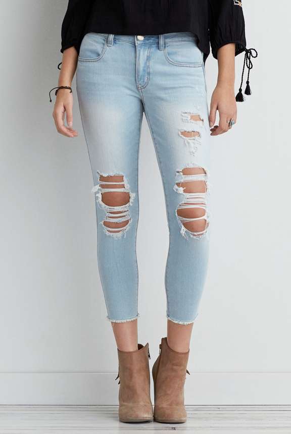 AEO denim X4 jegging crop $29.99 @American Eagle.com