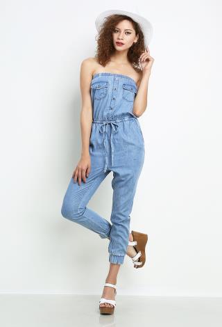 Chambray Jumpsuit $26.00 at Papaya.com