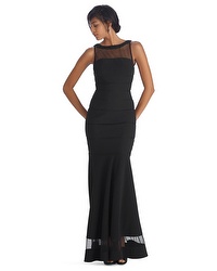Sleeveless Shadow Sripe Black Gown $59.99 at White House Black Market.com