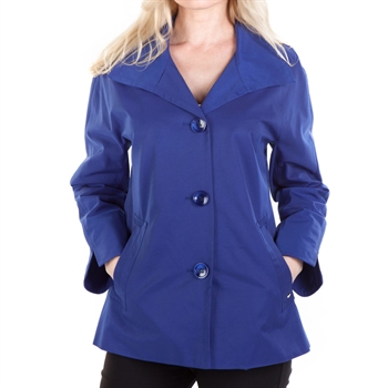 Ultramarine Ellen Tracy Three Button A-Line Rain Jacket Reg $126.00 Sale $63.00 at Von Maur.com