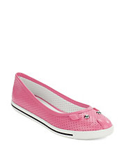 Marc BY Marc JacobsPerforated Leather Mouse Ballet Flats $198 on Lordandtaklor.com