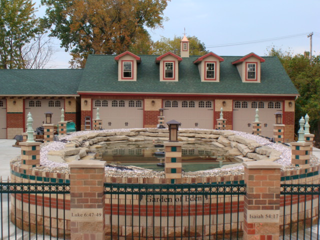 One Brick at a time fountain photo