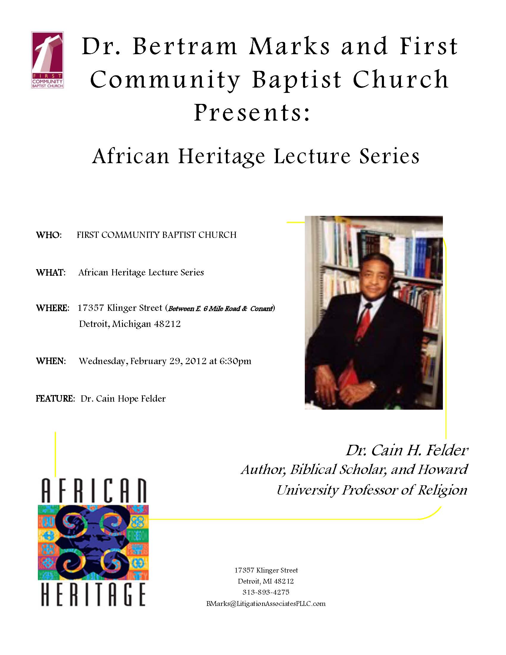 Bertam Marks- First Community