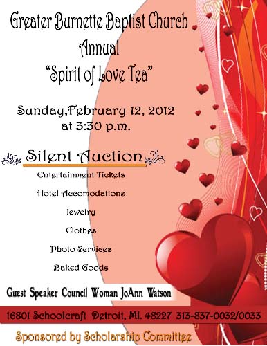 Greater Burnette Baptist Church- Spirit of Love Tea
