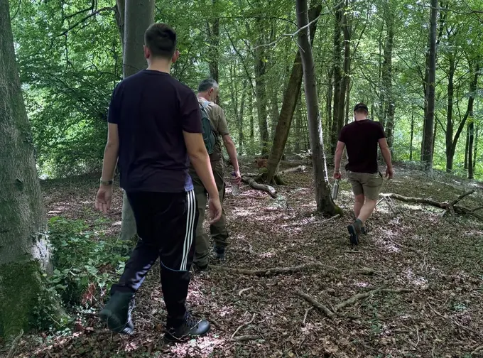 the Real Truffle Hunters explore a truffle forest in the UK