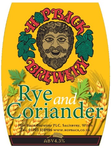 Hop Back - Rye & Coriander Hop Back - Rye & Coriander