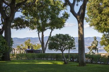 Outdoor romantic walk in Vrbnik near the Adriatic sea