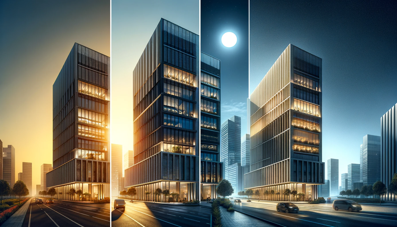 Building at three distinct times of the day.png