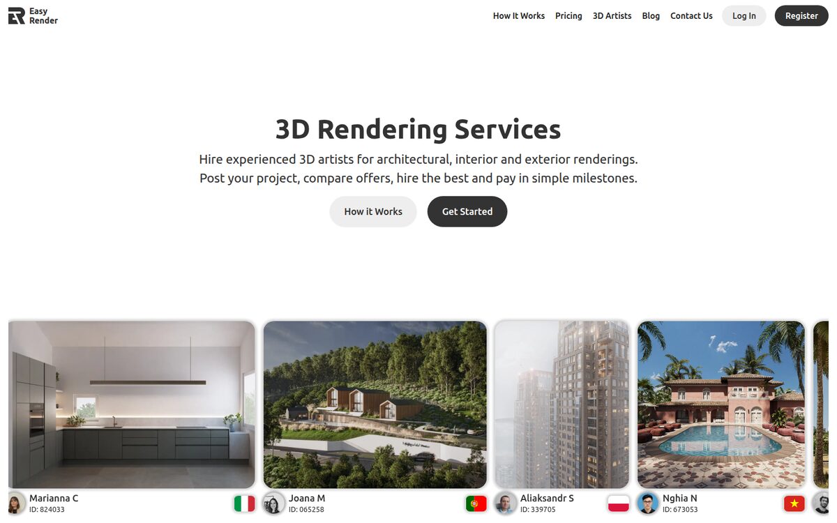 Easy Render website, October 2026