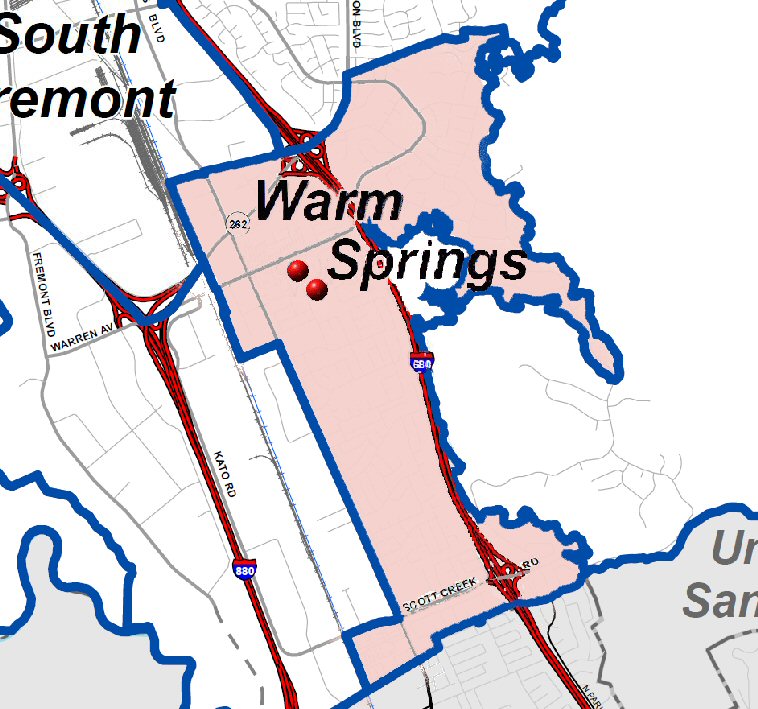 Warm Springs地图