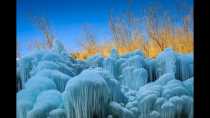 Frozen Waterfalls in Taoyuan Xiangu