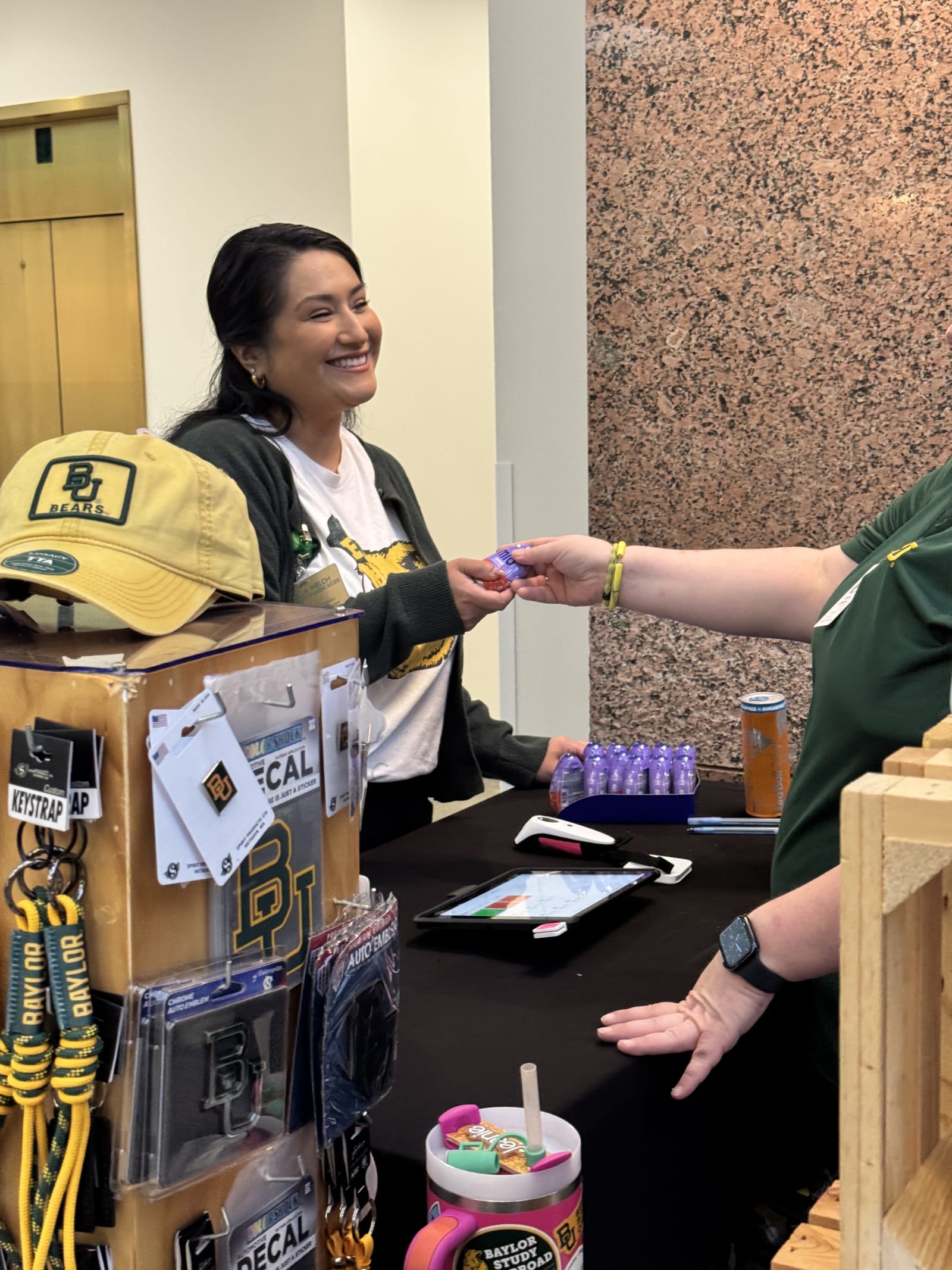 mio at Baylor Bookstore
