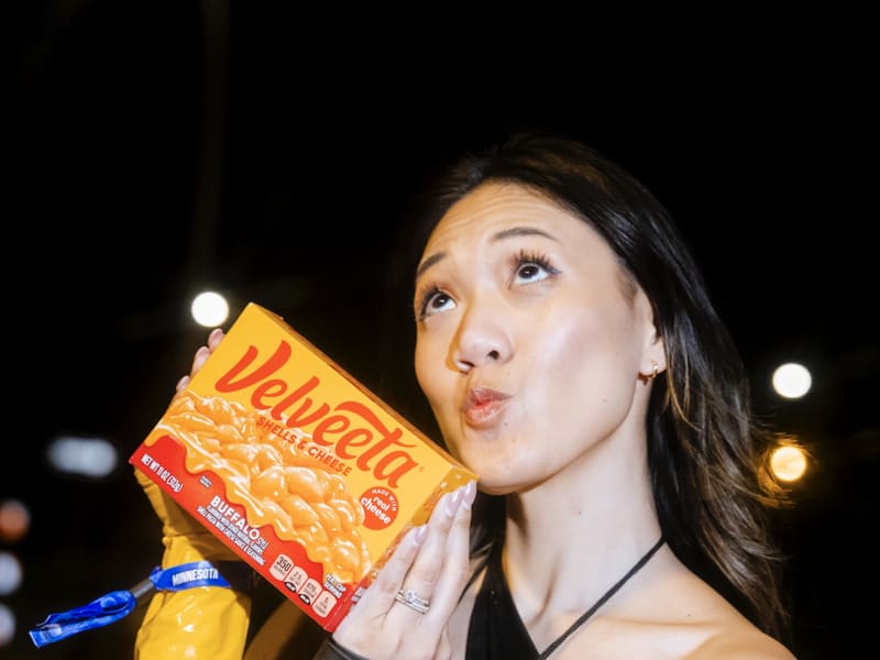 Velveeta sampling at music festival