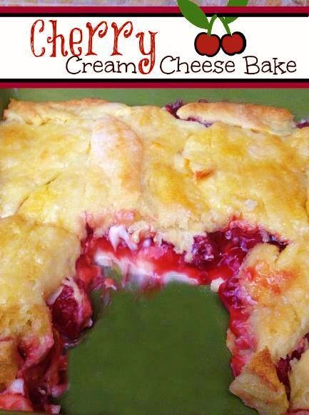 Easy Cherry Cream Cheese Bake with Crescent Rolls