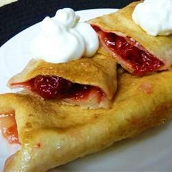 Easy Baked Cherry Enchiladas with Sweet Pie Filling