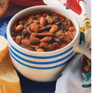 Hearty Slow Cooker Barbecued Beef Brisket Chili