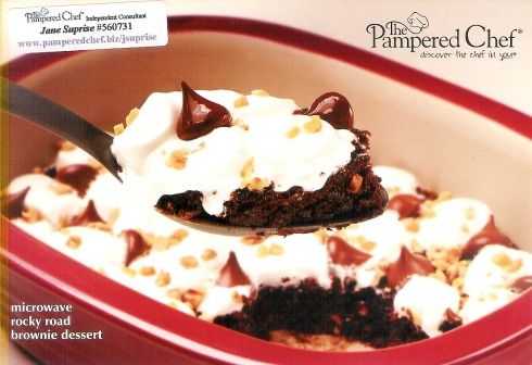 Microwave Rocky Road Brownie Dessert