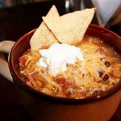 Easy Crockpot Chicken Tortilla Soup with Homemade Tortilla Strips