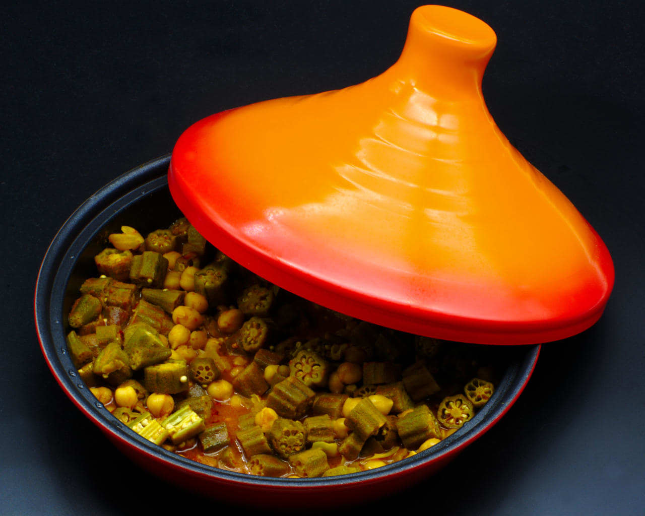 Okra and Chickpea Tagine Image