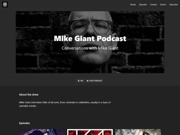screenshot ofMike Giant podcast