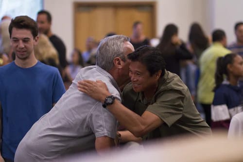 Photo by Erika Giruad Welcoming a newcomer to NA