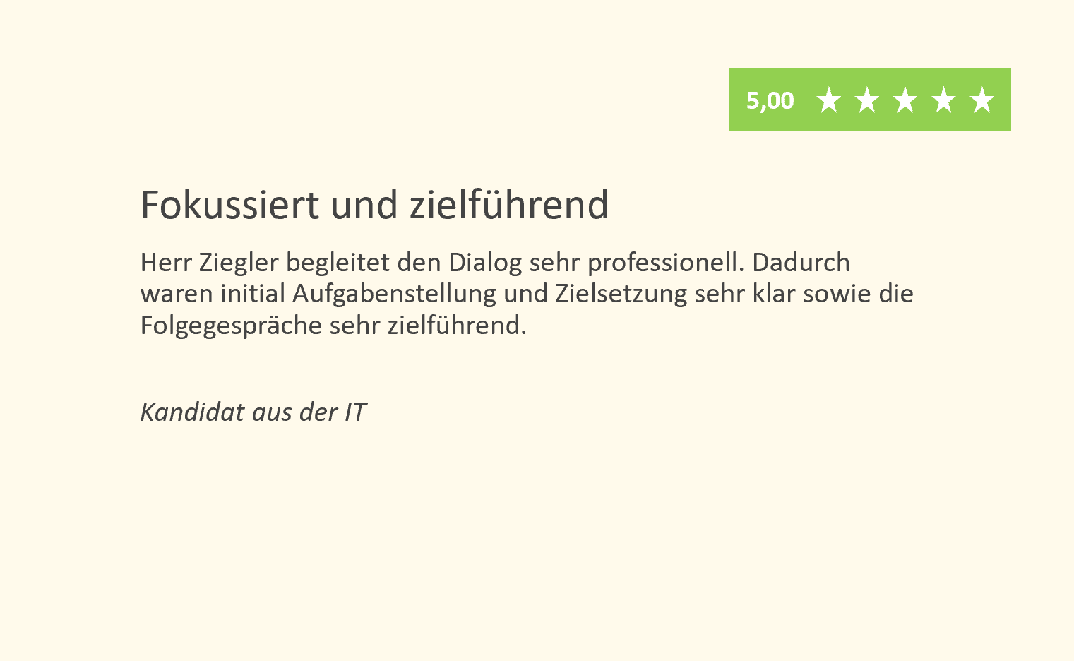 SZH+ Referenz Kandidat IT