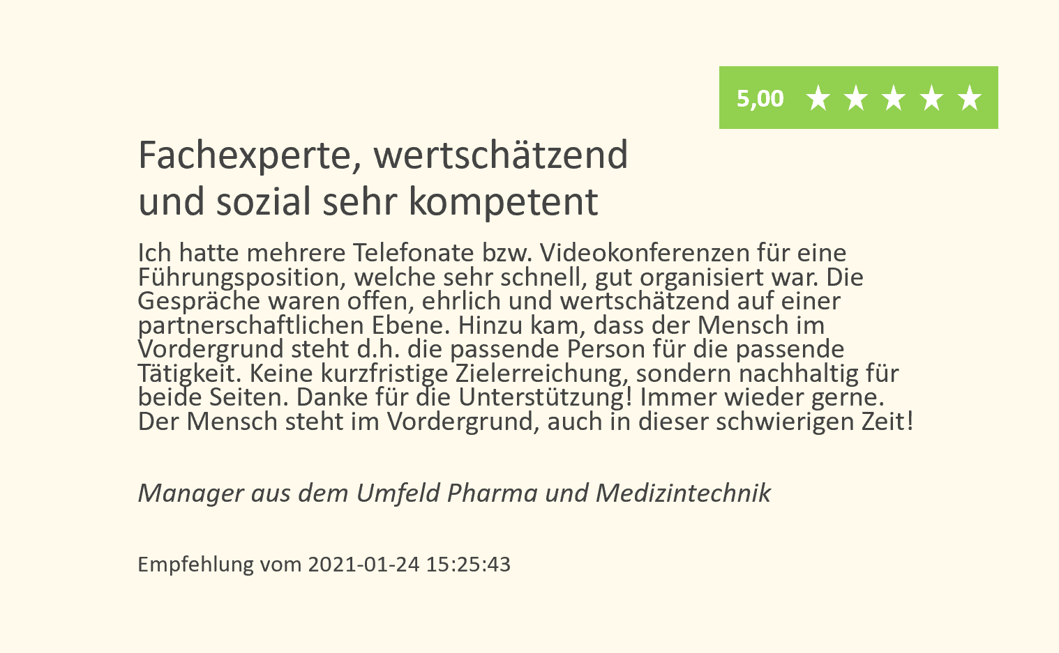 SZH+ Referenz Kandidatin Managerin Pharma