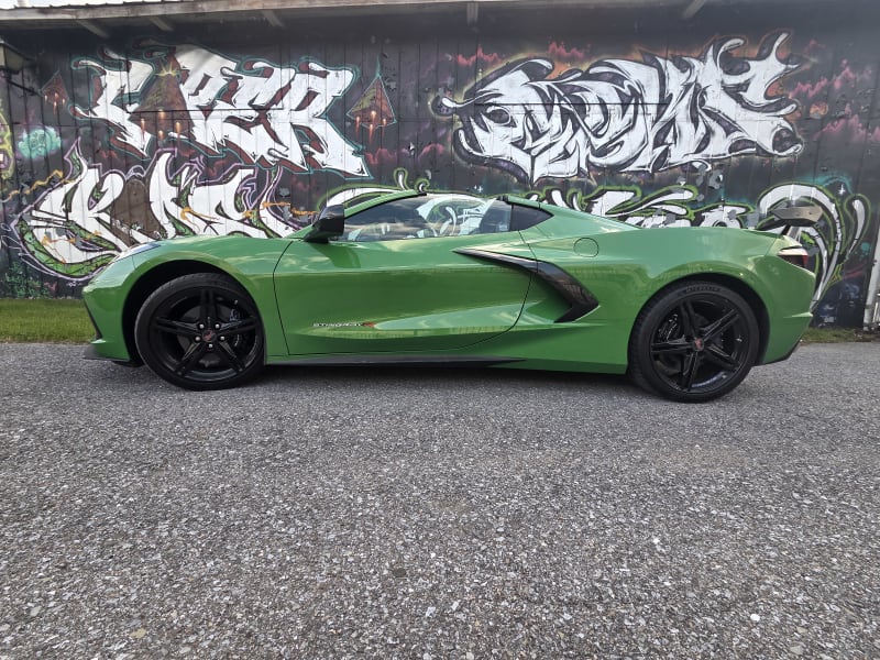 Rosewell Green Metallic Corvette Convertible Exotic Vehicle rental - image 1 of 1