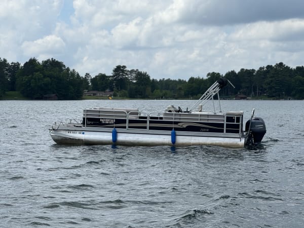 Spacious 16-person 90 HP pontoon - Pontoon rental at The Boathouse Restaurant at RR Rentals Ski and Tackle Shop
