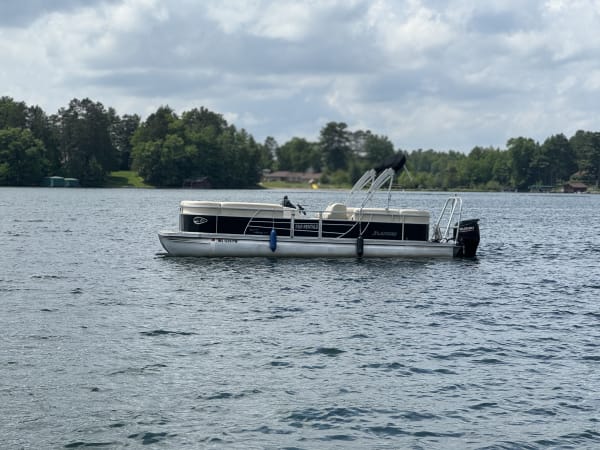 Smooth, powerful 11-passenger ride - Pontoon rental at The Boathouse Restaurant at RR Rentals Ski and Tackle Shop