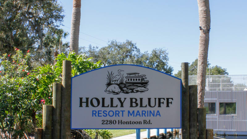Deland Florida rental location at Holly Bluff Resort Marina