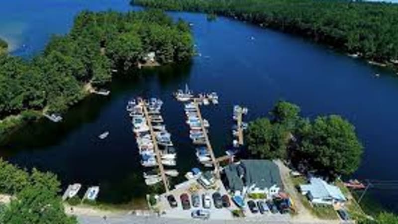 Thompson Lake public launch (South end)  rental location at Sebago Lake Boat Rentals