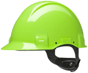 3M Safety Helmet Peltor G3001 100VGB, Hi Vis, Ratch, Leather