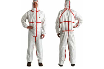 3M Disposable Coverall 4565 CVRAL WHT+RD TYP 4/5/6