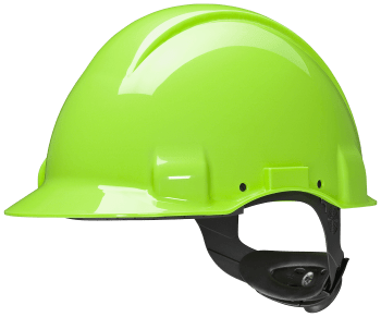 3M Safety Helmet Peltor G3001 100VGB, Hi Vis, Ratch, Leather