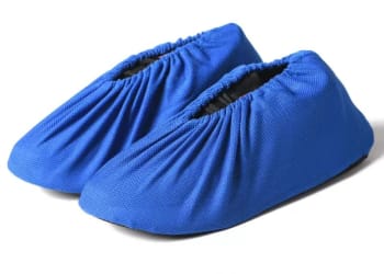 Shoe cover washable polyester, royal blue