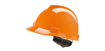 MSA Safety Helmet  V-Gard, Orange, Staz-On suspension