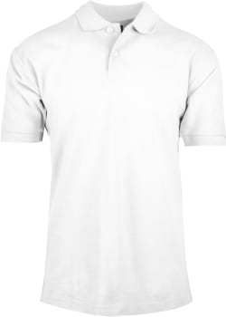 Polo pique unisex, Milano, White