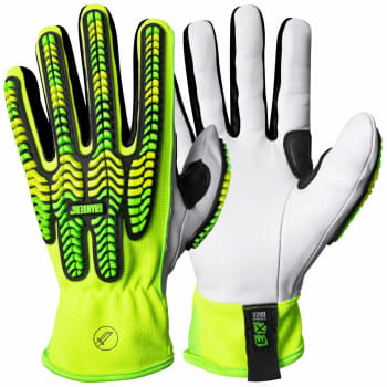 Gloves EX 3280 Goatskin, Cut D & impact, Hi-Viz